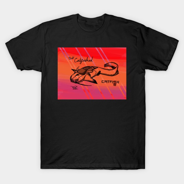 Catfish Camaro T-Shirt by DZ Car Art